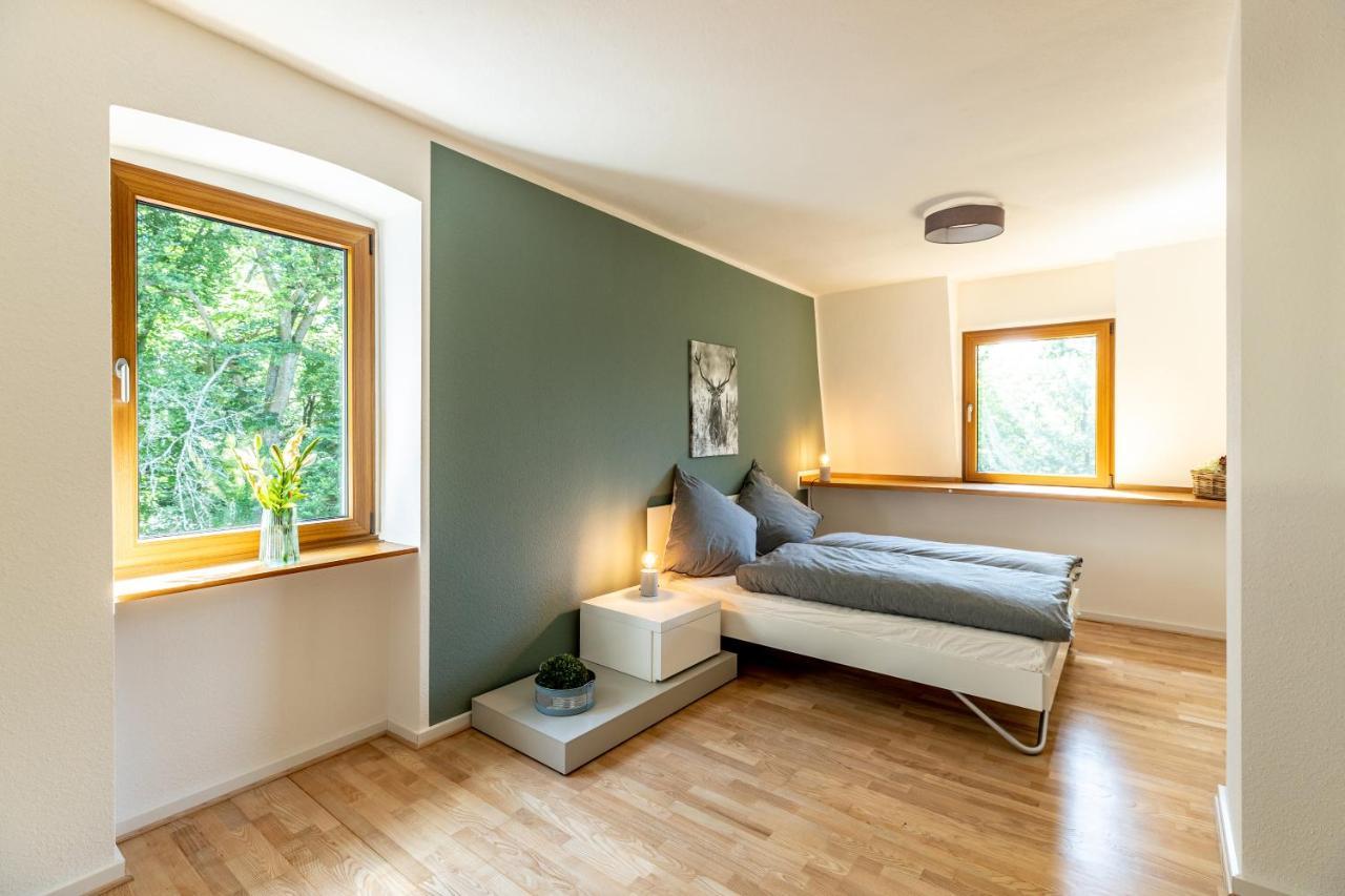 Landhaus Karbach Komplett Oder Einzelne Wohneinheiten Villa Inkl Sauna Bzw Waldhaeuschen Hirten Exterior photo